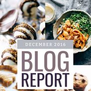Cookies, pasta, muffin and desserts for December 2016 blog report.