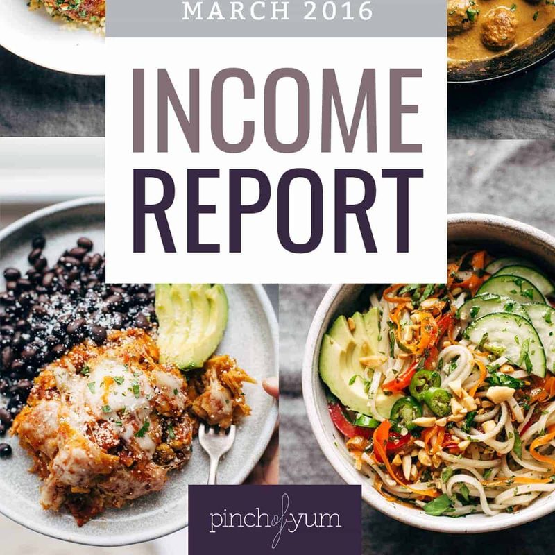 March Traffic and Income Report | pinchofyum.com