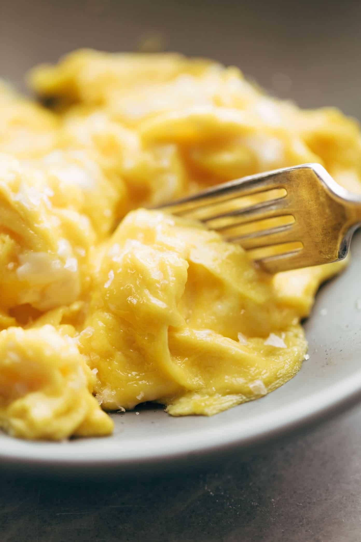 Soft scrambled eggs.