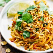 Vegetarian Pad Thai on Plate