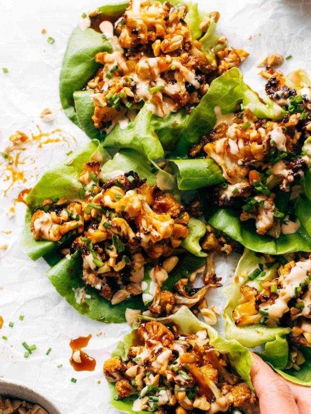 Korean BBQ lettuce wraps.